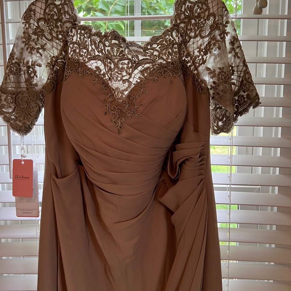 Formal/Prom/Mother of sheath/column off the shoulder floor length chiffon lace